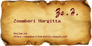 Zsemberi Hargitta névjegykártya